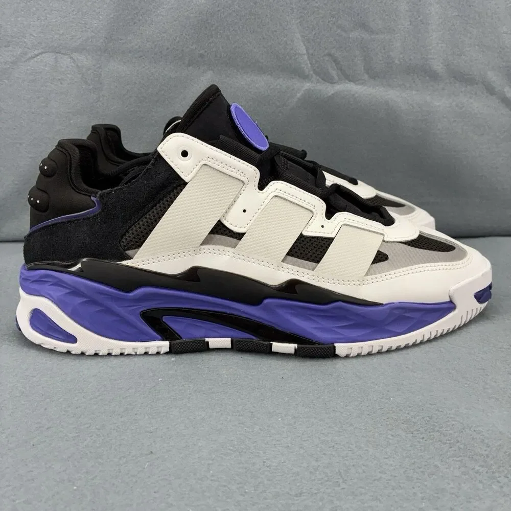 Adidas Niteball Lightstrike Shoes Men’s 8.5 White Purple FX0361